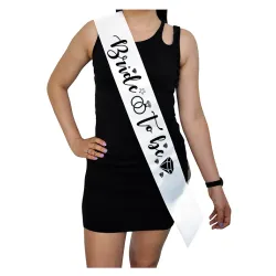 Szarfa BIAŁA Wieczór Panieński Bride to be