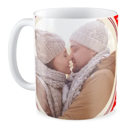 FOTO Kubek biały 330ml WALENTYNKI