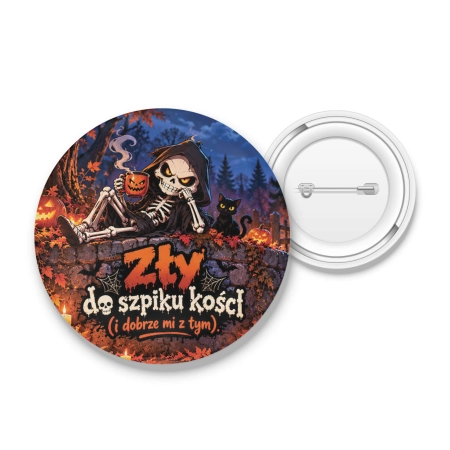 Przypinka na HALLOWEEN Zły do szpiku kości