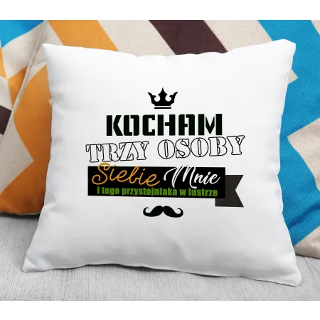 Poduszka dla MĘŻCZYZNY Kocham trzy osoby