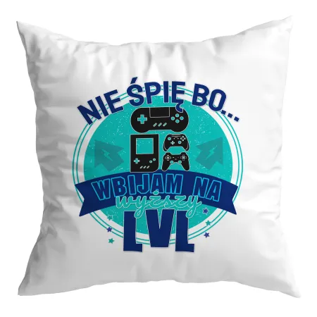 Poduszka dla gracza GAMER wbijam na kolejny LVL
