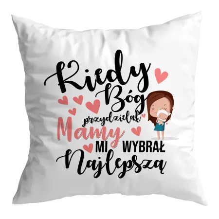Zestaw poduszka + kubek na DZIEŃ MATKI Mi wybrał najlepszą Mamę
