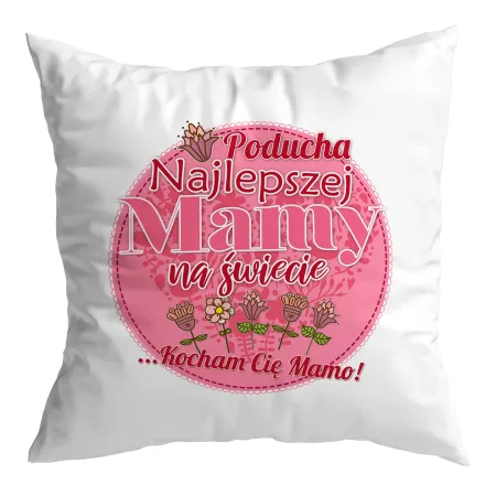 Zestaw poduszka + kubek na DZIEŃ MATKI Najlepsza Mama na świecie Kocham Cię