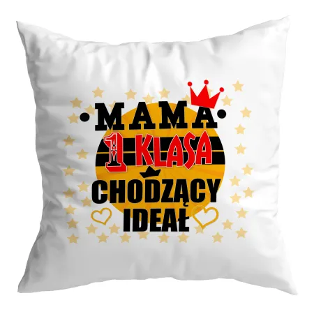 Zestaw poduszka + kubek na DZIEŃ MATKI Mama 1 klasa chodzący ideał