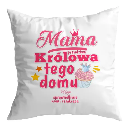 Zestaw poduszka + kubek na DZIEŃ MATKI Mama Królowa tego domu