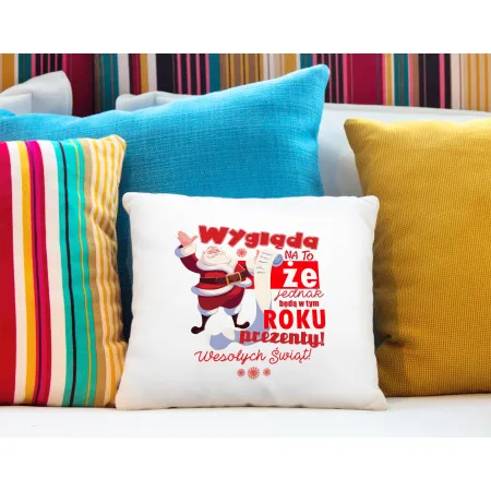 Poduszka BOŻE NARODZENIE Jednak będą w tym roku prezenty!