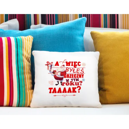Poduszka BOŻE NARODZENIE Więc byłeś grzeczny?