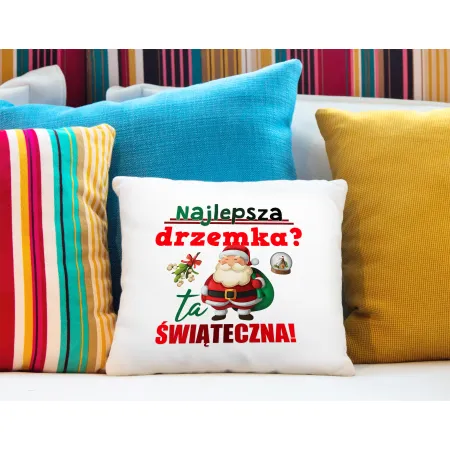 Poduszka BOŻE NARODZENIE Najlepsza drzemka? Świąteczna!