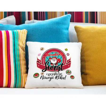 Poduszka BOŻE NARODZENIE Szczęśliwego Nowego Roku