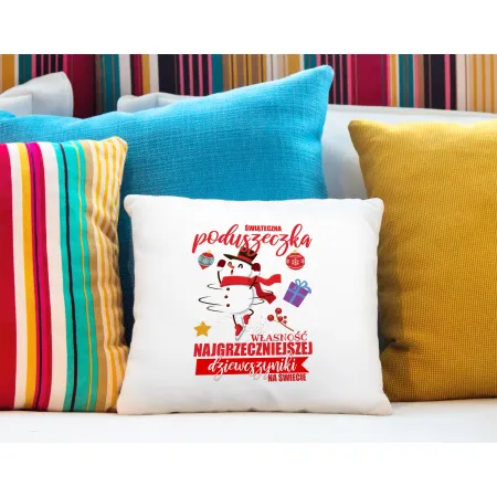 Poduszka BOŻE NARODZENIE Własność najgrzeczniejszej Dziewczynki