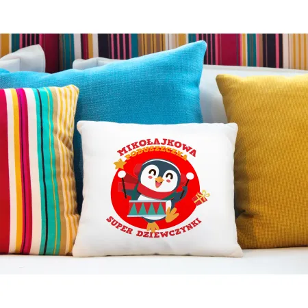 Poduszka BOŻE NARODZENIE Mikołajkowa poduszeczka Dziewczynki