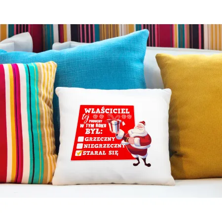 Poduszka BOŻE NARODZENIE Właściciel w tym roku był