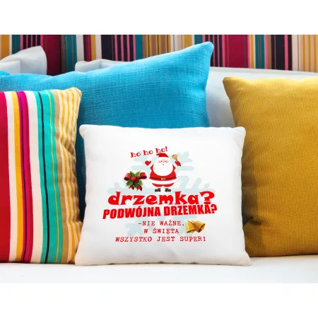 Poduszka BOŻE NARODZENIE Ho ho ho podwójna drzemka?