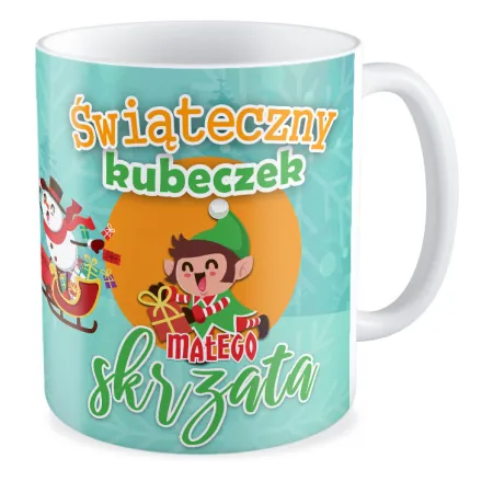 Kubek BOŻE NARODZENIE Świąteczny kubeczek małego skrzata