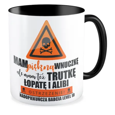 Kubek czarny dla BABCI Mam piękną wnuczkę