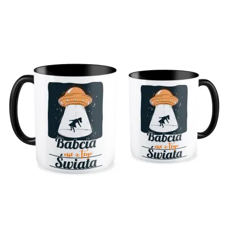 Kubek czarny dla BABCI Nie z tego świata