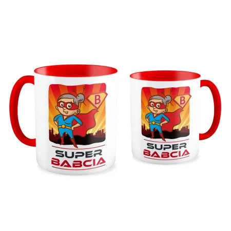 Kubek czerwony dla BABCI Super Babcia