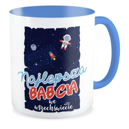 Kubek niebieski dla BABCI Najlepsza Babcia we wszechświecie