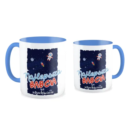 Kubek niebieski dla BABCI Najlepsza Babcia we wszechświecie