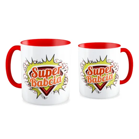 Kubek czerwony dla BABCI Super Babcia