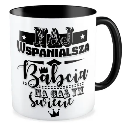 Kubek czarny dla BABCI Najwspanialsza Babcia