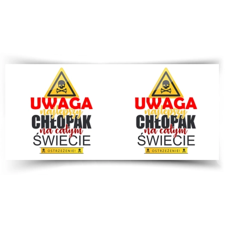 Kubek czerwony na DZIEŃ CHŁOPAKA Uwaga najlepszy Chłopak na całym świecie