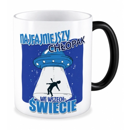 Kubek magiczny na DZIEŃ CHŁOPAKA Najfajniejszy chłopak we wszechświecie