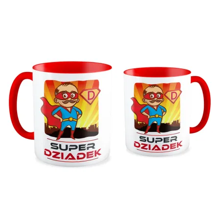 Kubek czerwony dla DZIADKA Super Dziadek