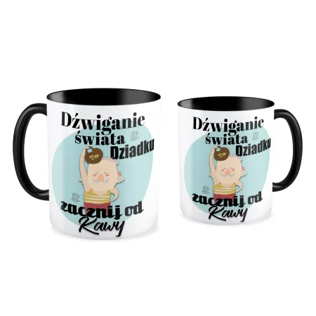 Kubek czarny dla DZIADKA Zacznij od kawy