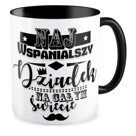 Kubek czarny dla DZIADKA Najwspanialszy na całym świecie