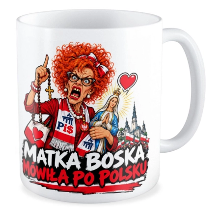 Kubek zabawny POLITYKA Polski rząd Matka Boska mówiła po polsku