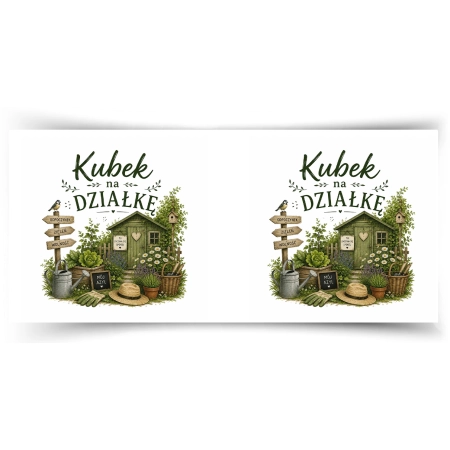 Kubek zielony OGRÓD DZIAŁKA na działkę dla działkowca