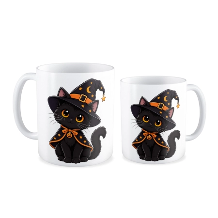 Kubek na HALLOWEEN Czarny kot koteczek