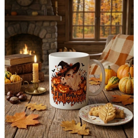 Kubek na HALLOWEEN Wiedźma czarownica dynia nietoperz