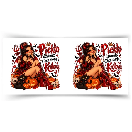Kubek na HALLOWEEN Piekło dzwoniło chcą swoją Królową