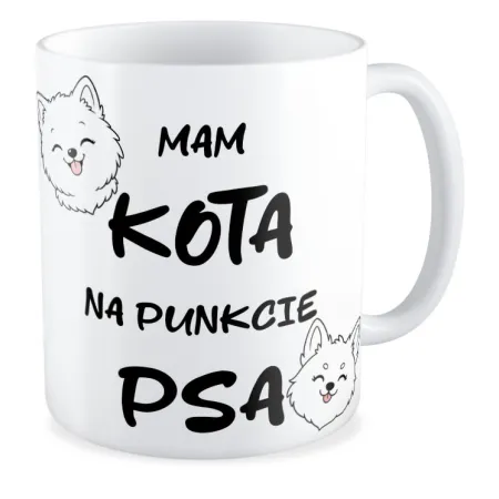 Kubek KOCHAM PIESKI Mam kota na punkcie psa