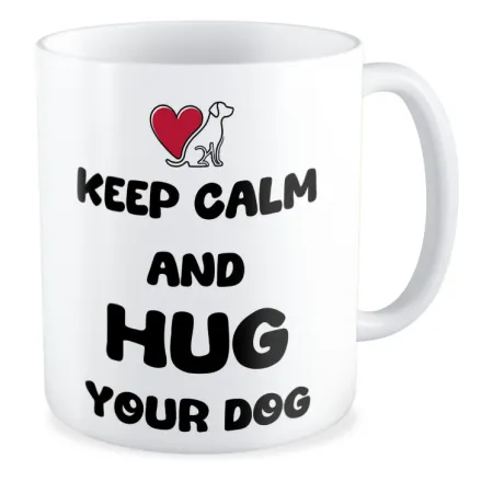 Kubek KOCHAM PIESKI Keep calm and hug Your dog