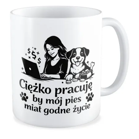 Kubek KOCHAM PIESKI By mój pies miał godne życie