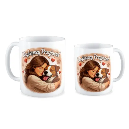 Kubek KOCHAM PIESKI Najlepszy przyjaciel