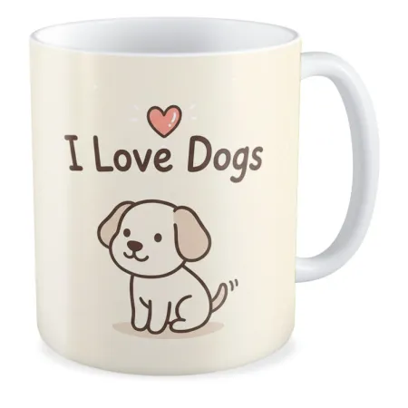 Kubek KOCHAM PIESKI I love dogs