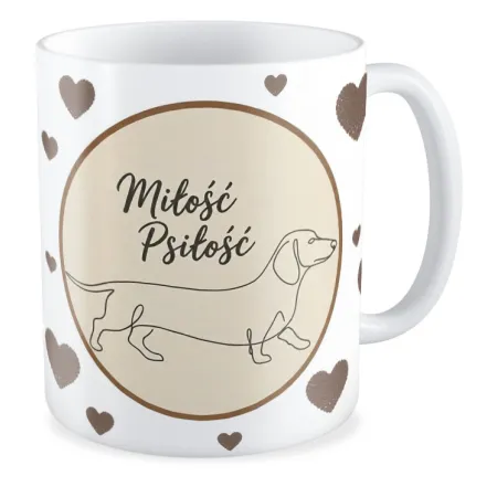 Kubek KOCHAM PIESKI Miłość psiłość