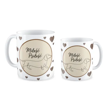 Kubek KOCHAM PIESKI Miłość psiłość