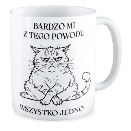 Kubek KOCHAM KOTKI Bardzo mi z tego powodu wszystko jedno
