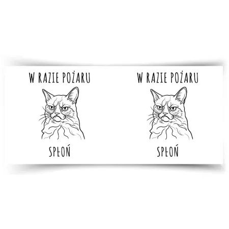 Kubek KOCHAM KOTKI W razie pożaru spłoń