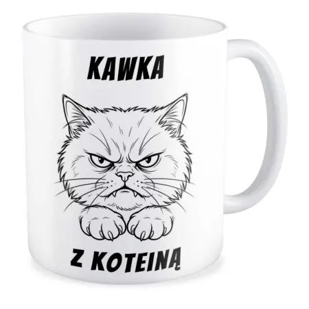 Kubek KOCHAM KOTKI Kawka z koteiną