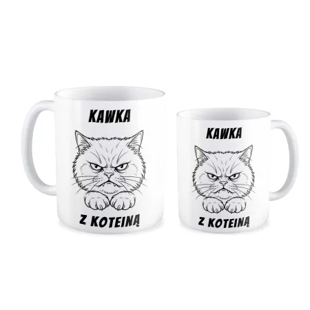 Kubek KOCHAM KOTKI Kawka z koteiną