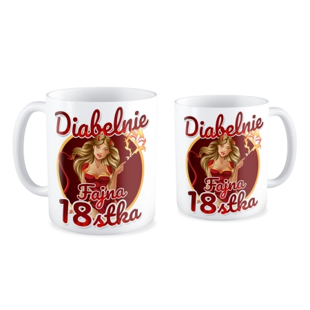 Kubek na URODZINY Diabelnie fajne 18 stka Osiemnastka