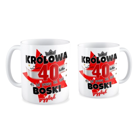 Kubek na URODZINY 40 lat pracy na taki boski wygląd Czterdziestka