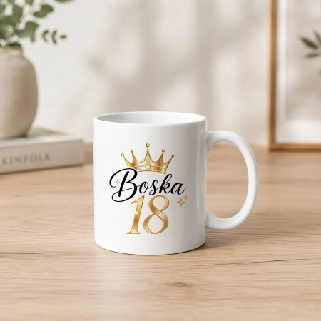 Kubek na URODZINY Boska 18 osiemnastka