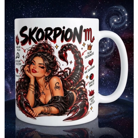 Kubek na URODZINY zodiak SKORPION dla NIEJ Kobieta